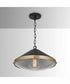 Polaris 1-Light Pendant Aged Brass and Black