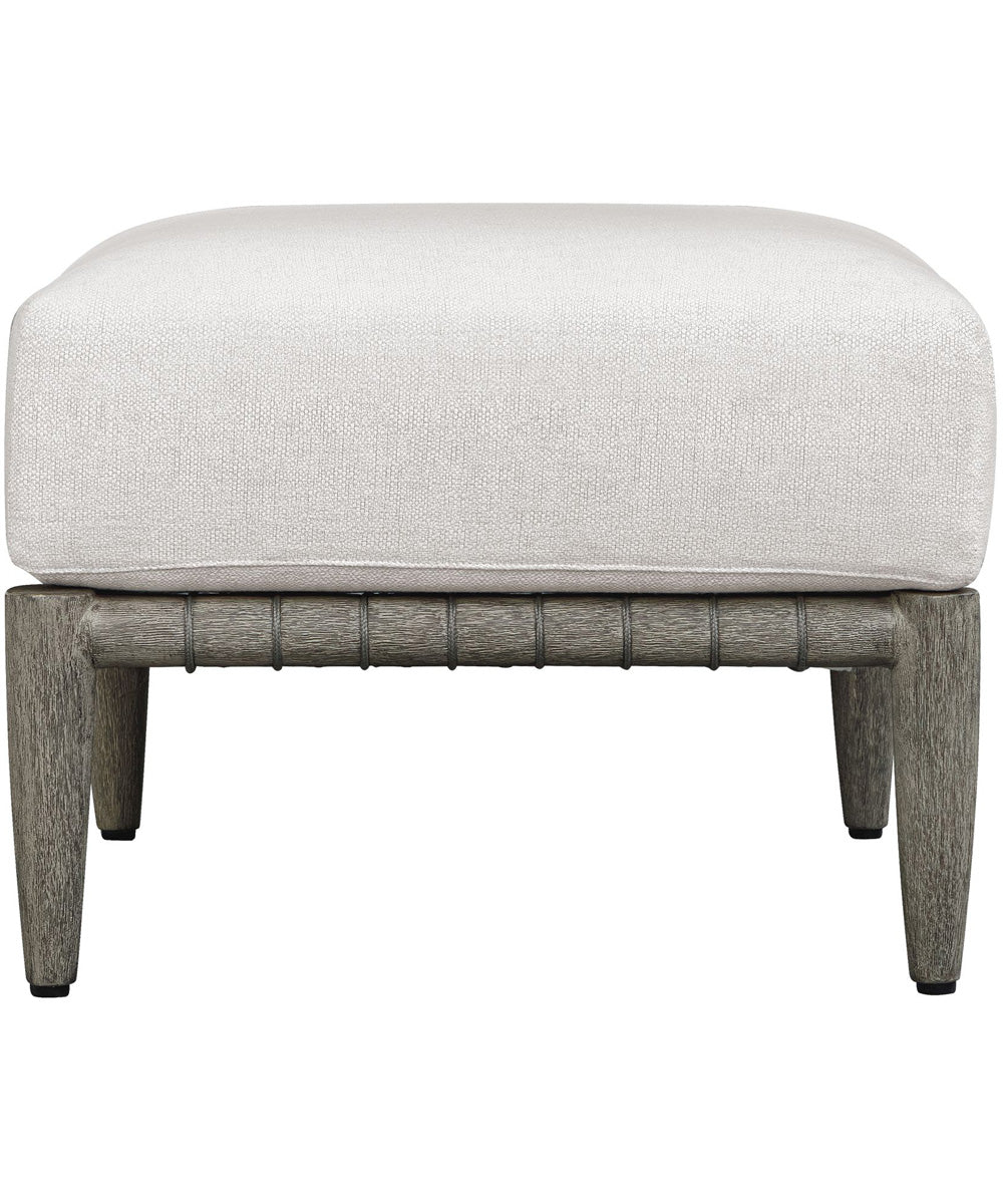 Borneo White Cushion Outdoor Ottoman