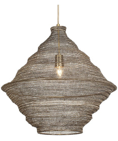 Sigh Woven Brass 1 Light Pendant