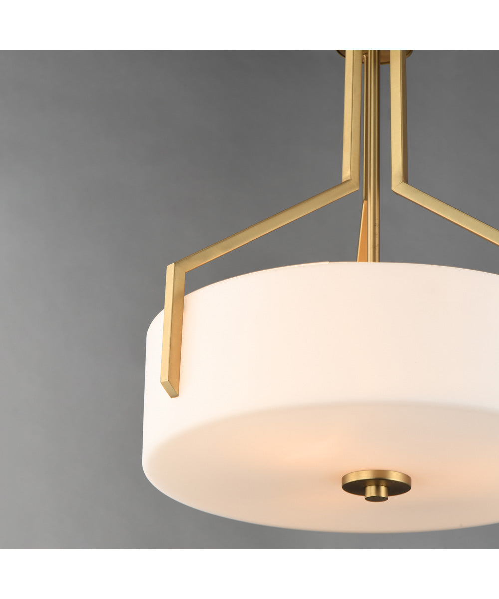 Dart 3-Light Pendant Natural Aged Brass