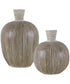 Islander White Washed Vases, Set of 2
