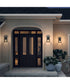 Hedry Small Outdoor Wall Lantern with Clear Glass Panels Antique Bronze