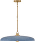 Sadie 1-Light Medium Dome Chandelier in Lacquered Brass