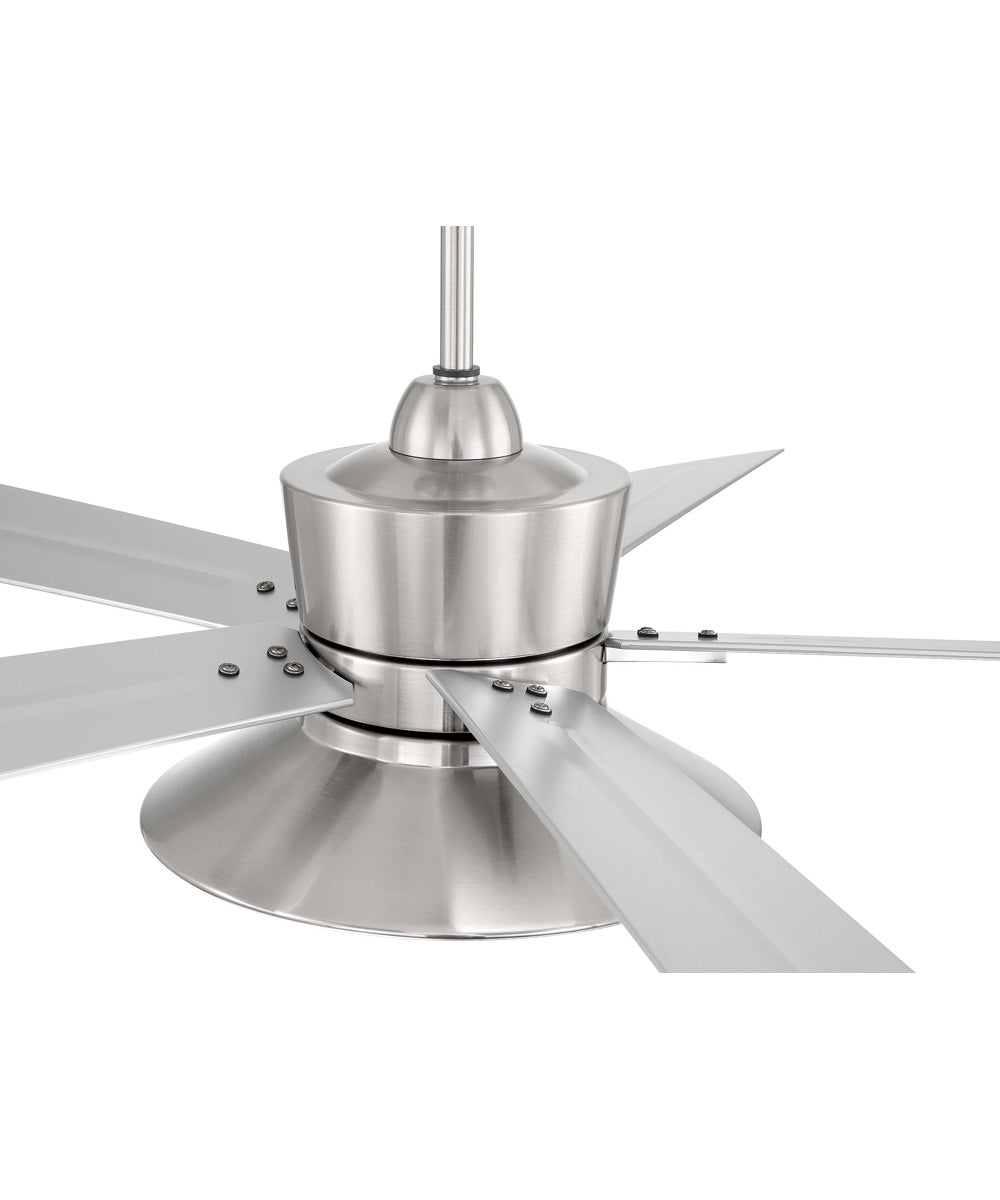 52" Topper 1-Light Fan Brushed Polished Nickel