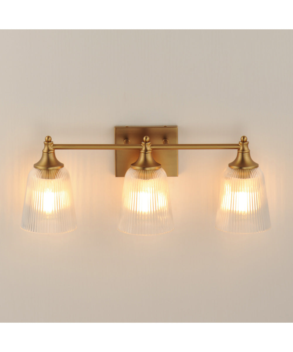 Julip 3-Light Bath Vanity Natural Aged Brass
