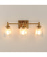 Julip 3-Light Bath Vanity Natural Aged Brass