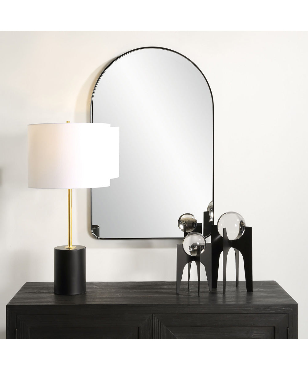 22x34" Wall Mirror in Satin Black