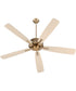 Ovation Ceiling Fan Aged Brass|Studio White