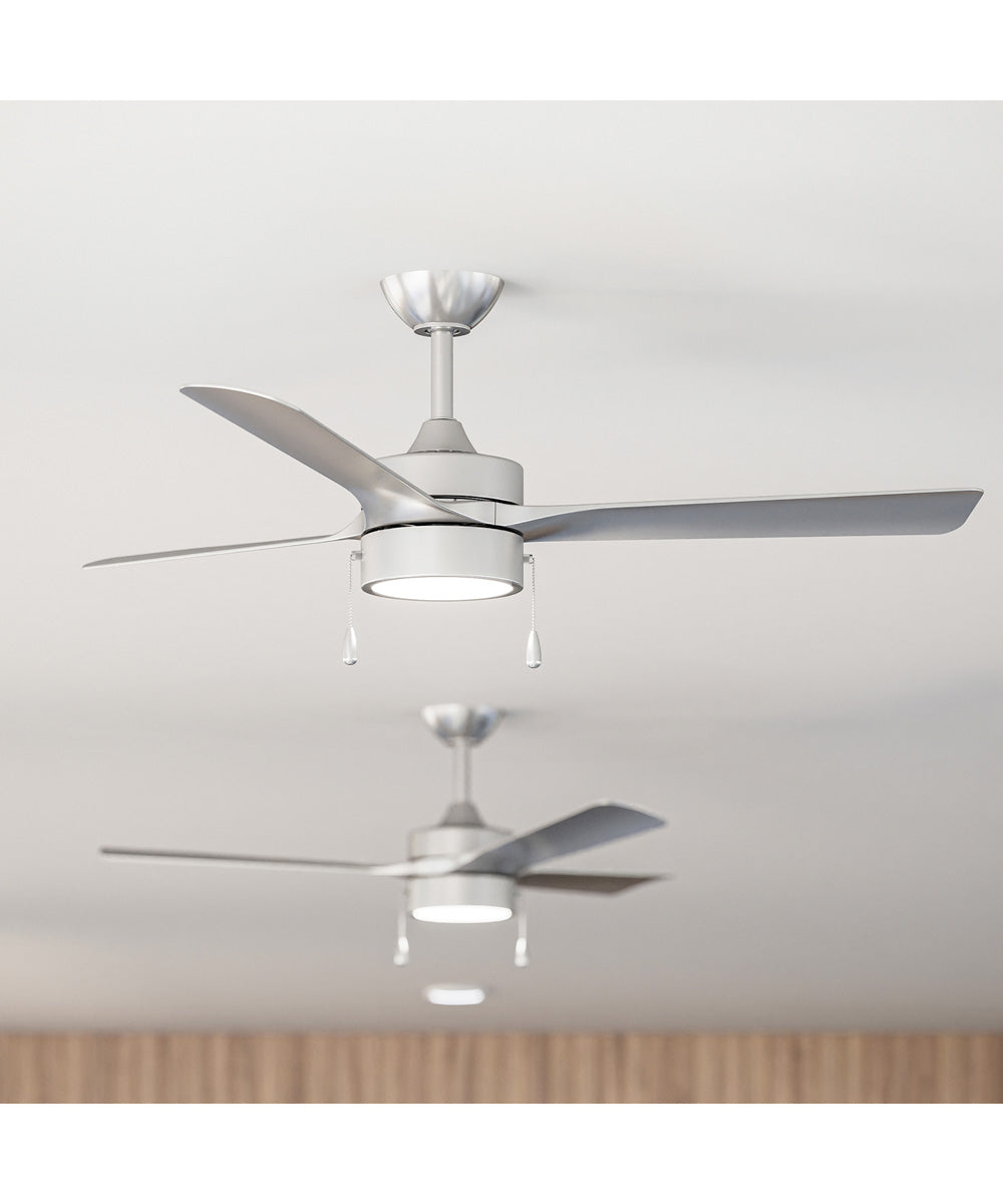 Axion I 52 in. 3-Blade Modern LED Ceiling Fan Brushed Nickel