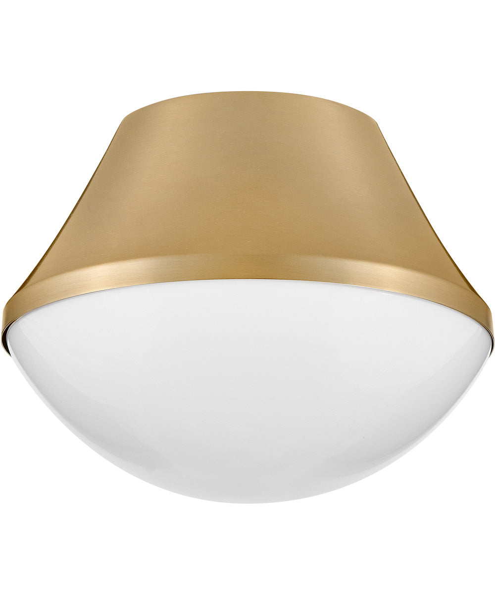 Haddie 1-Light Small Flush Mount in Lacquered Brass