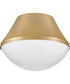 Haddie 1-Light Small Flush Mount in Lacquered Brass