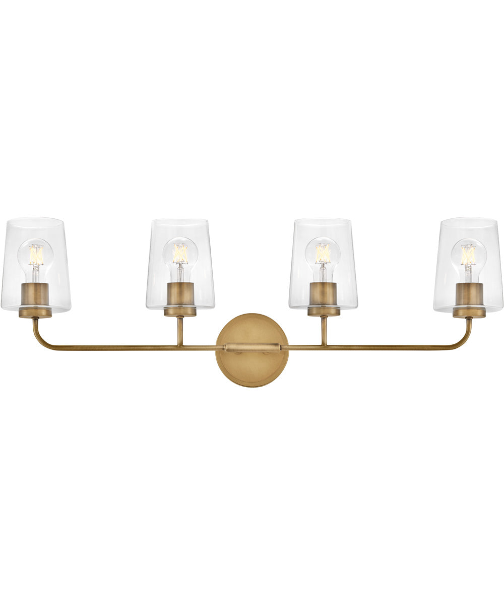 Kline 4-Light Large Four Light Vanity in Heritage Brass