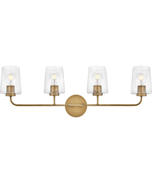 Kline 4-Light Large Four Light Vanity in Heritage Brass