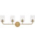 Kline 4-Light Large Four Light Vanity in Heritage Brass