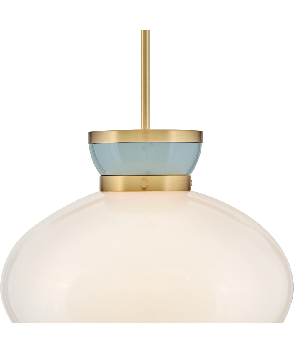 Lucy 1-Light Medium Pendant in Lacquered Brass
