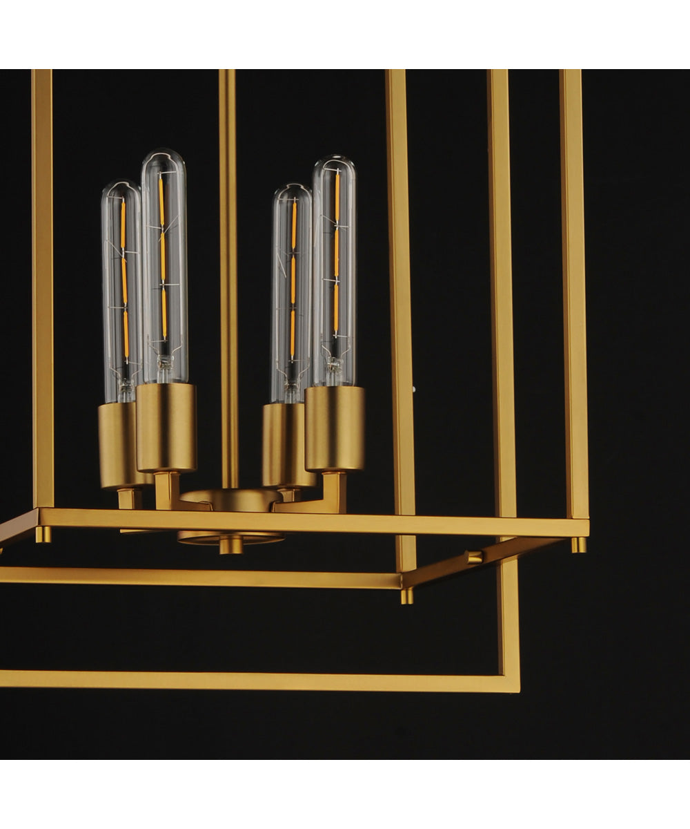Gridline Large Pendant Natural Aged Brass