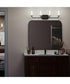 Mack 4-Light Vanity Light with Layered Glass Shades Matte Black