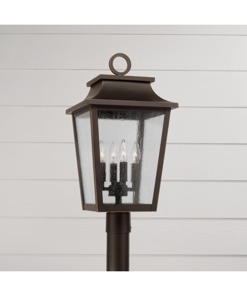 Chandler 4-Light Outdoor Post-Lantern Oiled Bronze