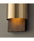 Sidney 1-Light Sconce Nordic Wood and Matte Brass