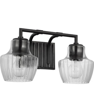 Destin 2-Light Vanity & Wall Black / Silver Accents