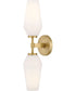 Gio 2-Light Large Two Light Sconce in Lacquered Brass