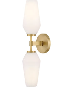 Gio 2-Light Large Two Light Sconce in Lacquered Brass