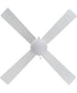 Tavo 52-in. 4-Blade LED Modern Ceiling Fan Matte White