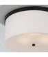 Midtown 3-Light Flush Mount Matte Black