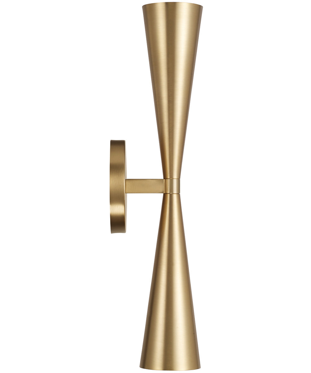 Levi 2-Light Sconce Matte Brass