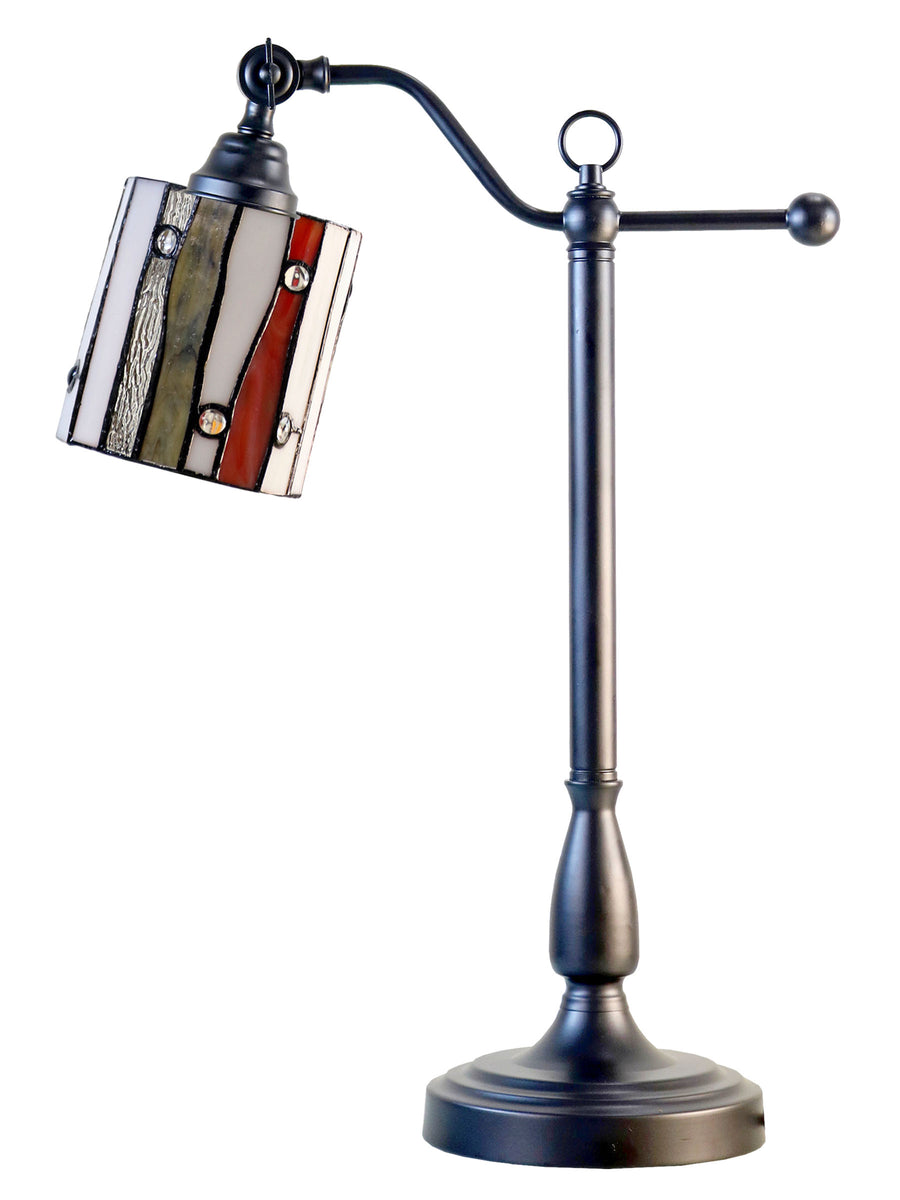 El Anza 24 Inch  Tall Handmade Tiffany Desk Lamp