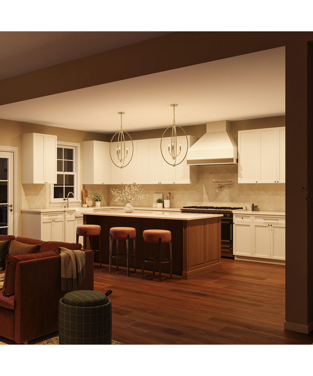 Jheni 3-Light Foyer Pendant Brushed Gold