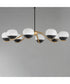 Lucerne 8-Light Chandelier Black / Natural Aged Brass