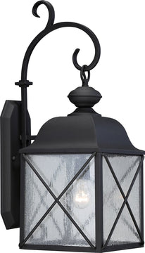 25"H Wingate 1-Light Outdoor Textured Black