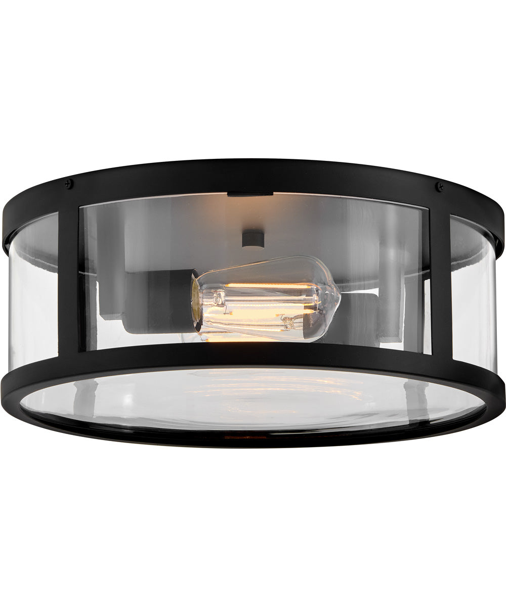 Alfie 2-Light Medium Flush Mount in Black