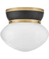 Lucy 1-Light Small Flush Mount in Black