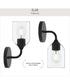 Ilia 1-Light Wall Sconce with Clear Glass Shade Matte Black