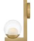 Sunni 1-Light Medium Single Light Sconce in Lacquered Brass