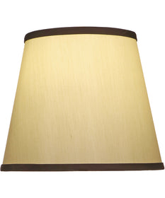 8x10x10 Eggshell with Black Trim Silksheen Empire Hardback Lampshade