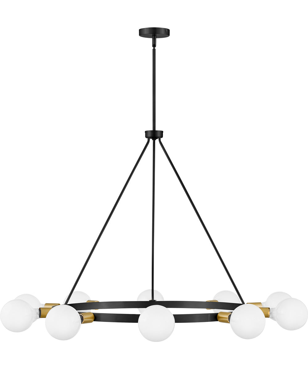 Orla 10-Light Large Single Tier Chandelier in Black