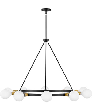 Orla 10-Light Large Single Tier Chandelier in Black
