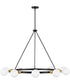 Orla 10-Light Large Single Tier Chandelier in Black