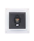 OPEN BOX Wall Clock Square Silver and Glass Glass Cover