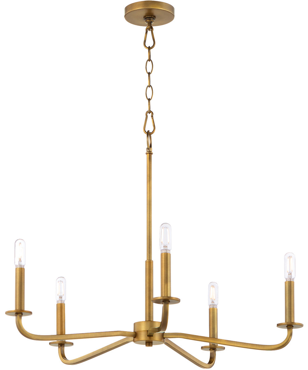 Rutherford 5-light Chandelier Brushed Brass
