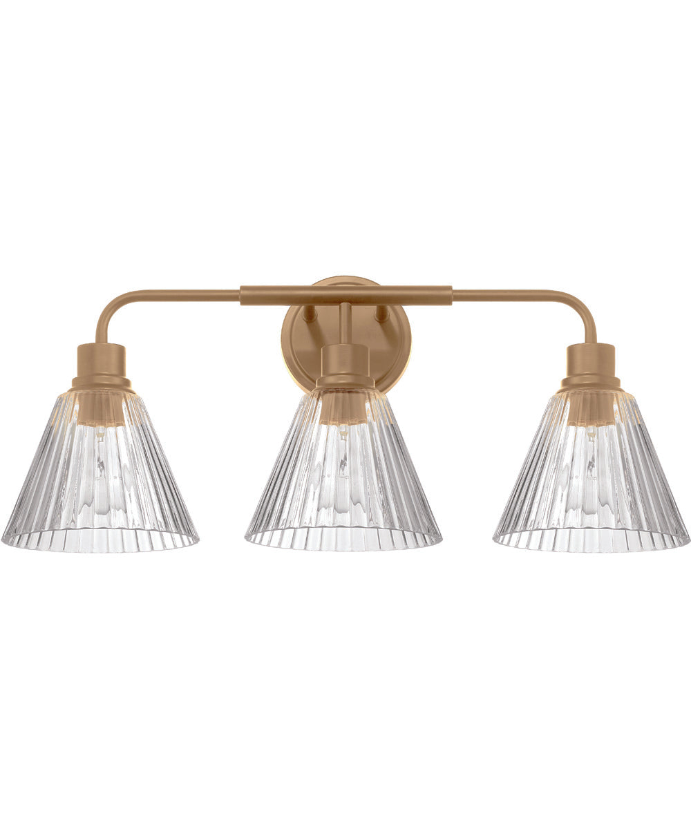 Pleated 3-Light Lighting Premium Bronze