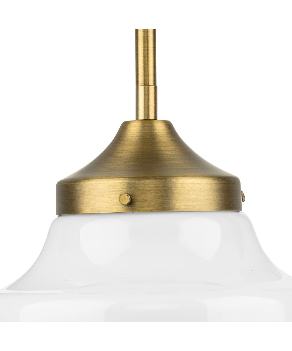School House 1-Light Mini-Pendant Vintage Brass