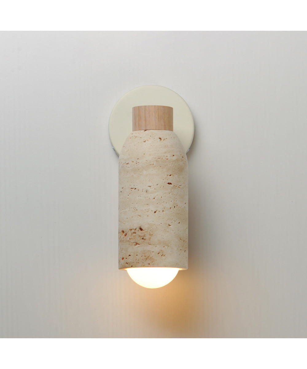 Pompeii 1-Light Wall Sconce Travertine / Oyster