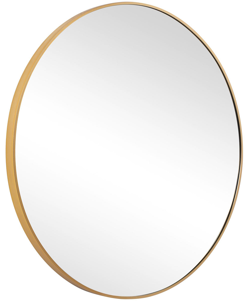 34x34" Wall Mirror in Brushed Gold