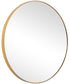 34x34" Wall Mirror in Brushed Gold