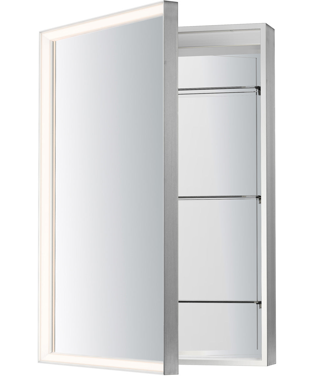 Bevel 24 inch x 36 inch Medicine Cabinet LED Mirror-3000K Satin Nickel