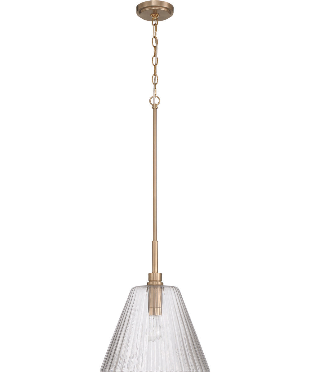 Pleated 1-Light Lighting Premium Bronze